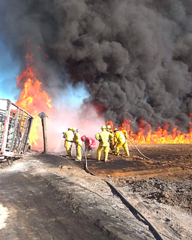Incendio en ducto de Pemex