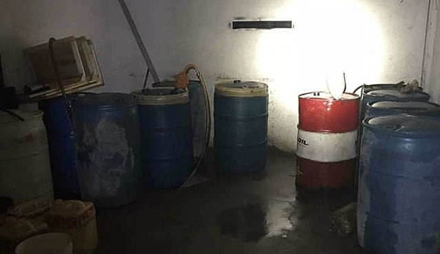 Más de 200 litros de gasolina robada por Isidro Fabela