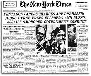 The Pentagon papers became public
