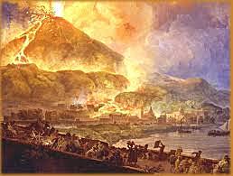 Mt. Vesuvius erupts