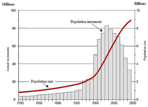 population and machinery