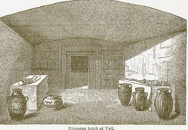 The E Tomb is built at Tarquinia