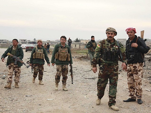 Peshmerga  forces threw airstrikes on ISIL positions