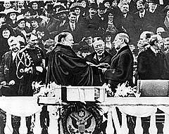 Woodrow Wilson is inaugurated as the 28th president
