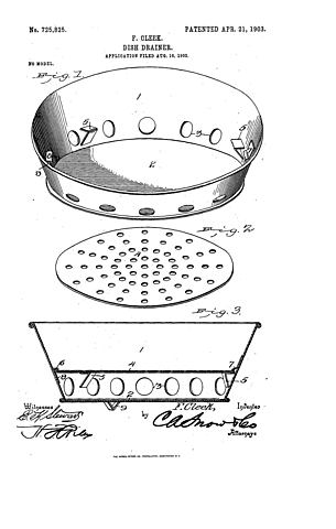 Um dos primeiros escorredores manuais