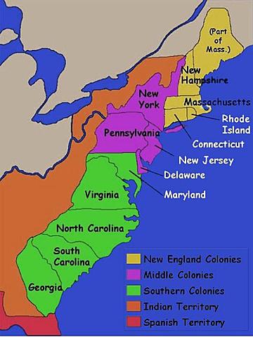 the 13 colonies