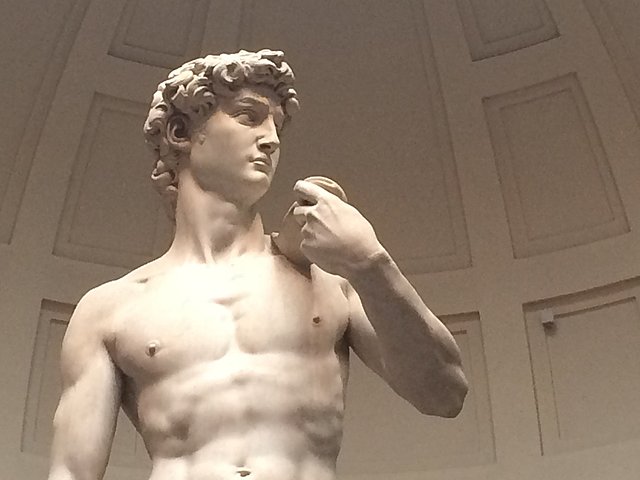 Michelangelo starts his work famous sculpture, David.