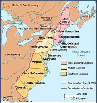 The 13 colonies