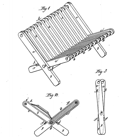 Escorredor de louças dobrável em madeira
