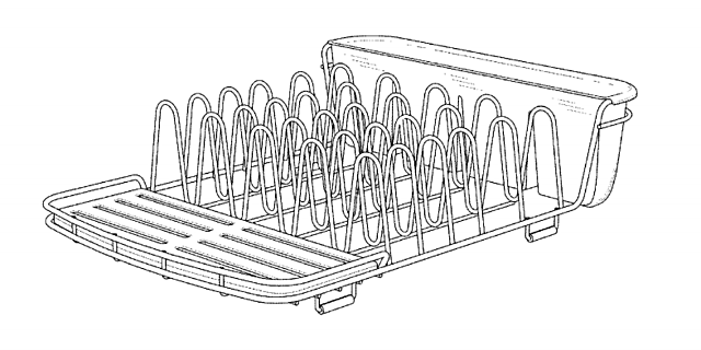 Escorredor com espaços para louças diferentes