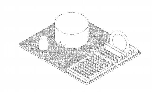 Híbrido de carpete e escorredor de louça