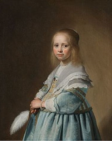 Portret van een meisje in het blauw