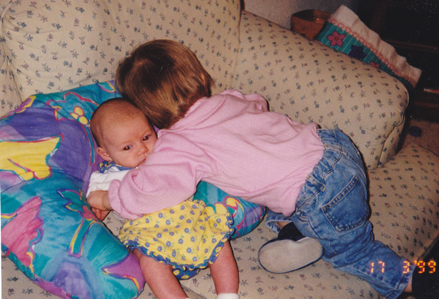 My new sister, Emily.