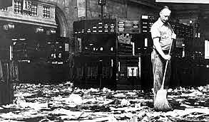 Stock Market on Wall Street crashes.