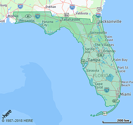 Spain gives Florida to the US
