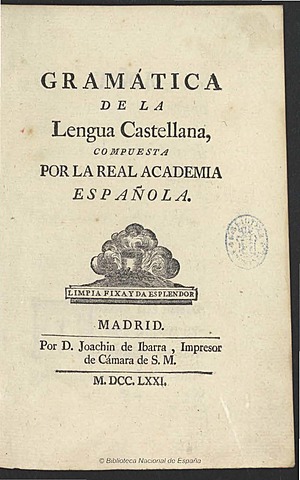 Publicación de la Gramática de la RAE.