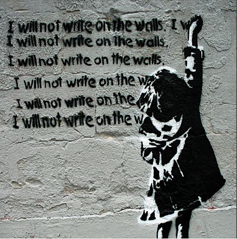 I will not write on the walls