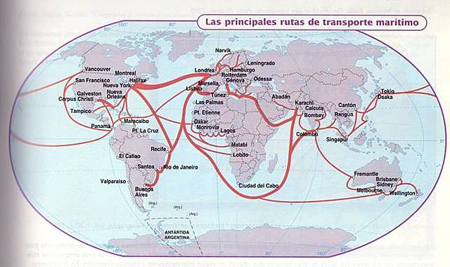Transporte y rutas comerciales