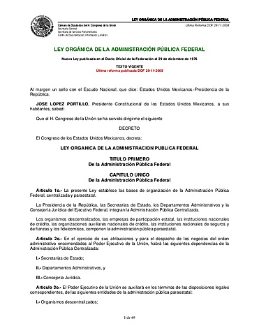 Decreto Bases para la Administración de la República