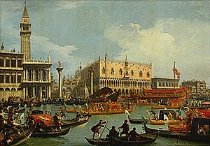 Vista del Palacio Ducal de Venecia,Canaletto.