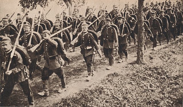 German troops crossed the border into Belgium