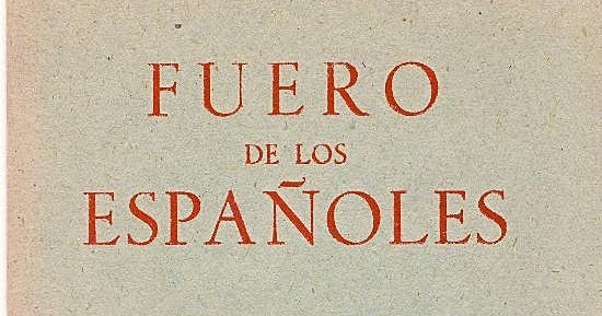 FUERO DE LOS ESPAÑOLES