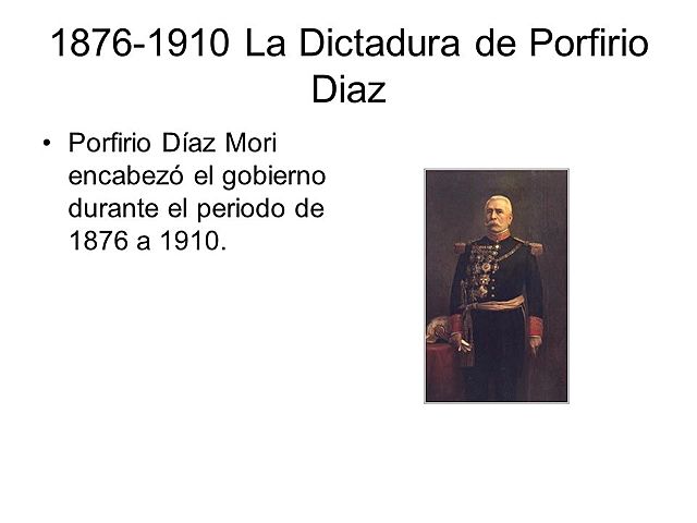 Gobierno durante Porfirio Díaz