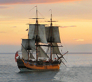 he left Plymouth in the Resolution and, accompanied by another vessel called adventure