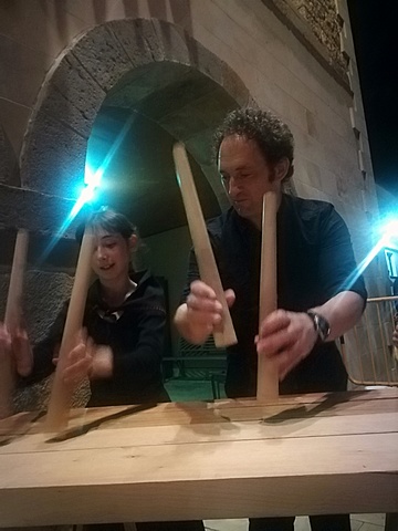 nire aitarekin txalaparta jotzen