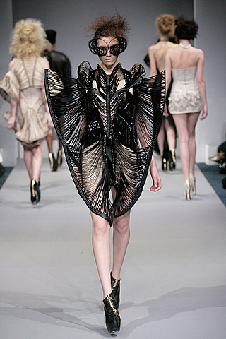 Een jurk uit de Synesthesia collectie by Iris van Herpen