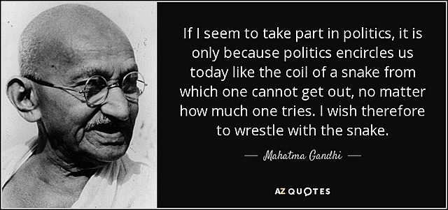 Gandhi enters in politics