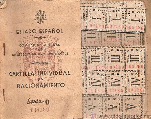 Las cartillas de racionamiento