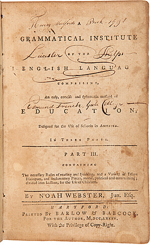 "A Grammatical Institute of the English Language" was written