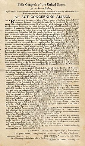 Alien & Sedition Acts