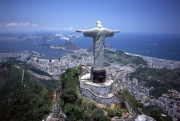 La estatua Cristo Redentor, en Río de Janeiro, Brasil.