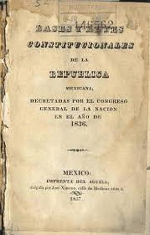 Las Siete Leyes Constitucionales de 1836.