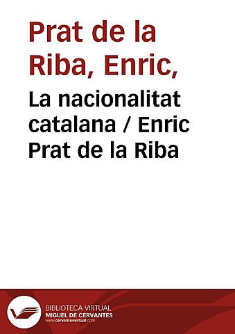 PUBLICACIÓ DE “LA NACIONALITAT CATALANA”