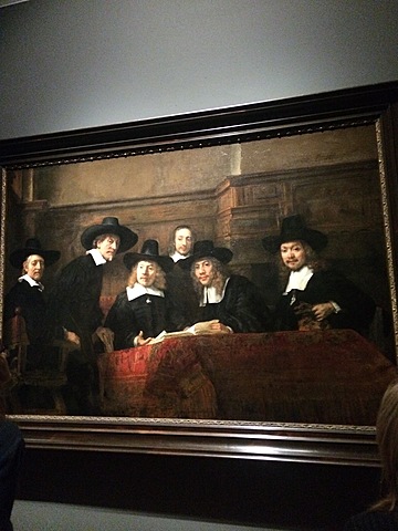 De waardijns van het Amsterdamse lakenbereidersgilde, bekend als ‘de Staalmeesters’