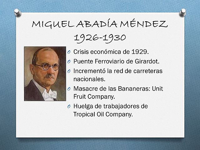 Gobierno De Miguel Abadia Mendez