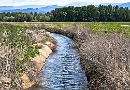 Distribución de agua en irrigación