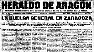 Huelga general en Zaragoza