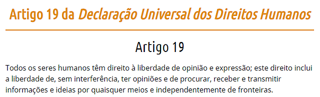 Declaração Universal dos Direitos Humanos / Direito à Comunicação
