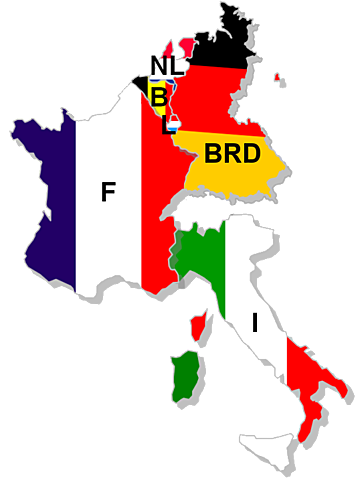 Alemania, Bélgica, Francia, Italia, Luxemburgo y Países Bajos