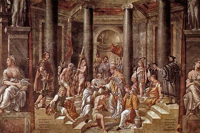 El bautismo de Constantino I.