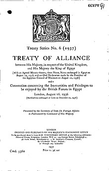 Anglo-Egyptian Treaty is signed
