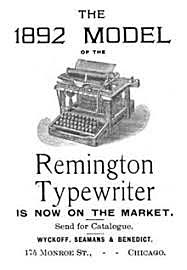 La compañía Ramington produce la primera maquina de escribir