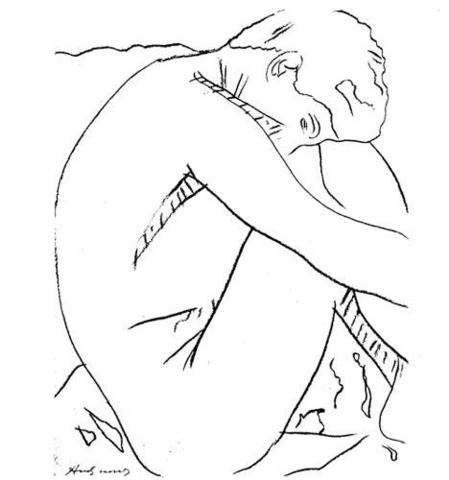 Young Nude Original Drawing