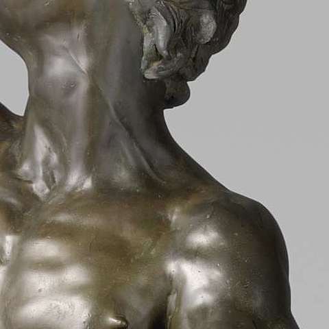 Triton, blazen op een kinkhoorn.