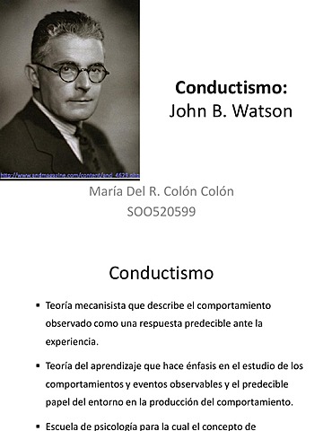 J.B .WATSON CONDUCTISMO