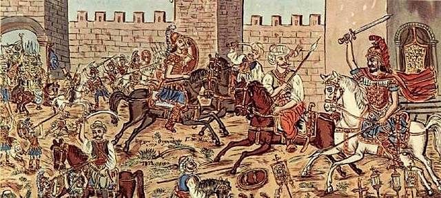 Los árabes islámicos ponen sitio a Constantinopla